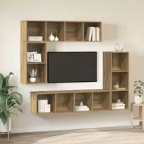 TV staliukas TV spintelių komplektas 4 vnt. Amatininkų ąžuolas