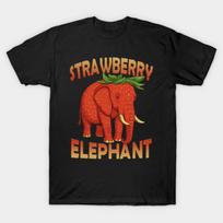 Kids Meme Italian Brainrot Strawberry Elephant T-shirt For Men Women 100% Cotton T Shirts Short Sleeve Tops 1104-1 S