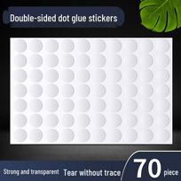Clear Double-sided Nano Acrylic Adhesive Dots for Strong Balloon Fixing Round Diameter 10mm (70 pieces)