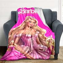 1pc Barbie Doll Blanket Polyester Fiber, All Season Comfort for Sofa, Bed, Office, Car, Camping Ideal Home Decor & Gift, Office Comfort 80x120cm