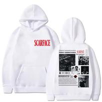 The Gangster Movie Scarface Graphic Print Printed Tony Montana Pacino Hoodie Fashion Trendy Pure Cotton Oversized Hoodie S