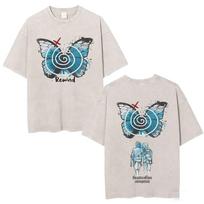 Washed Vintage Game Life Is Strange Logo Print T Shirt Men Women Casual Retro Oversized Tshirts Male Retro Pure Cotton T Shirts S
