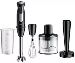 Braun MultiQuick 5 Pro, Immersion plakiklis, 0.6 L, 1.2 m, 1000 W, Juodas, Sidabrinis
