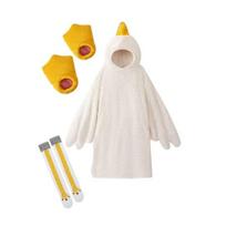 1 Set Goose Blanket Hoodie, Unisex Cartoon Pajamas Set, Oversized Soft Warm Bodysuit with Yellow Beak Design, Winter Party Sleepwear for Adults XL balta
