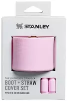 Stanley Apsauginių dangtelių ir šiaudelių rinkinys (2 vnt.) termo puodeliams (0,89 l | 0,59 l), „The Quencher Boot“ + šiaudelių dangtelis, rožinis