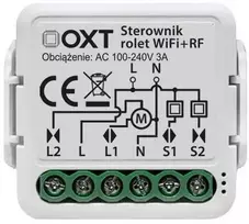 „Modulis OXT“ mini roletų valdiklis, lamelių kampo reguliavimas, WiFi+RF TUYA T229