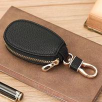 Creative Unisex Single Car Key Case Stylish Simple Keychain Storage Bag for Garage Anti-Lost Protective Pouch PU Material 14.2*5.6cm juoda