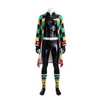Adult Anime Cosplay Bodysuit with High Stretch Milk Silk Print for Halloween Party L žalia