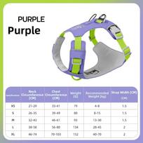 Dog & Cat Harness Lightweight Outdoor GPS Tracker Pocket Waterproof Quick-Dry Reflective Pet Vest Hiking Running XL (Purple,Xs) violetinė