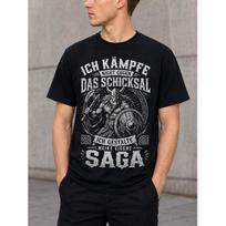 Men's Viking Graphic T-Shirt with Norse Warrior Print, Short Sleeve Crew Neck Tee in Soft Cotton Blend for Casual Daily Wear and Outdoor Activities S juoda
