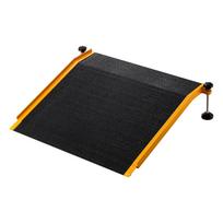 Threshold Ramp for Doorways, 670 x 810 mm, Platform Aluminum Wheelchair Ramp with Adjustable Height, Non-Slip Door Threshold Ramps, 181.4 kg Load