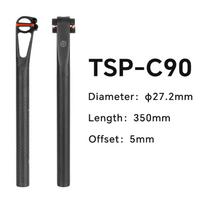 TOSEEK 25.4/27.2/30.9/31.6mm Toray T800 Carbon Road MTB Gravel Bike Seatpost 5/20/25mm Offset 300/450mm Racing Bicycle Seat Post Carbon Fibre&27.2/30.9/31.6mm