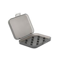 Transparent Ear Tips Storage Box Shockproof Earphone Sleeve Pouch Portable Earplug Case  Travel skaidri juoda spalva