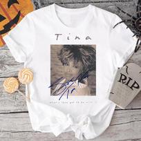 Retro parašo Tina Turner marškinėliai trumpomis rankovėmis Unisex marškinėliai vyrams ir moterims S