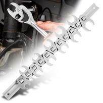 11pcs Metric Crows Foot Wrench Set 10-22mm 3/8in Drive Open End Spanner Adapters sidabras