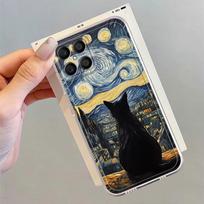 Soft Phone Cover Case for Honor X8b X9b X8a X7b X9a 90 Lite X8 Van Gogh Starry Night Cat Honor X8 4G