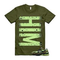 2010 Sea Moss Afterglow Olive Green Black T Shirt Match HIM VERT L