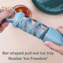 Pull-out Triangular Ice Cube Tray BPA Free Easy Release Portable Ice Box for Bar Cocktail Whiskey Summer Refrigerator Mold Kitchen Supplies rožinė