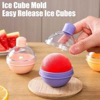 Bulb Shape Ice Ball Mold Food-Grade Sphere Tray for Whiskey Cocktails Easy-Release BPA-Free 2-Pack geltona