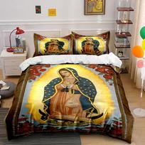 Religious figure, halo, roses. Bedding sets Duvet cover sets Duvet covers Pillowcases(1* Duvet Cover 2* Pillowcases without duvet insert) 135x200cm
