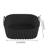 Silicone Air Fryer Oven Baking Plate Pizza Fried Chicken Silicone Basket Reusable Air Fryer Liner Accessory Silicone Air Fryer juoda