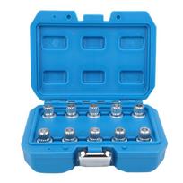 10PCS Anti-Rust Wheel Locking Lug Nut Key Set  Tire Replacement Maintenance Service mėlyna