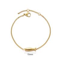 Real Gold-Plated Stainless Steel Sardine Bracelets Small Yellow Fish Bracelets Simple Summer Ocean Jewelry Gifts For Women auksas