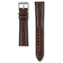 Seiko Watch Replacement Genuine Cowhide Leather with Crocodile Embossed Cowhide Leather Rubber Lug Width Buckle Width Dark Brown Cowhide RS02C20BN tamsiai ruda spalva