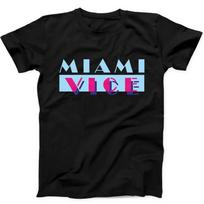 Miami Vice Cult  Movie  Music Limited Edition Gift Black T Shirt 78 S