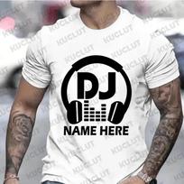 Vyriški marškinėliai Individualiai pritaikyti DJ Muzika Ausinės Marškinėliai Singing Club Dainininkės gimtadienio dovanos Marškinėliai „Pasidaryk pats“ unisex marškinėliai S balta