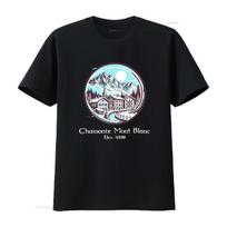 Chamonix Mont Blanc T Shirt Skiing Snowboarding Adventure France vintage Washed fashion Comfortable graphic Slightly Versatile S juoda