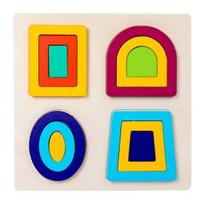 Medinis geometrijos dėlionės stalo žaidimas ikimokyklinio amžiaus vaikams, spalvų mokymasis, geometrinių formų atitikimo dėlionė, mažyliams, berniukams, mergaitėms, edukacinis dėlionės žaislas O