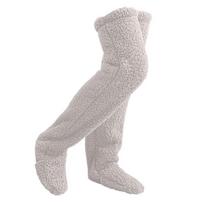 Over Knee Fuzzy Socks Thigh High Furry Plush Stockings Long Leg Warmers Winter Thermal Home Sleeping Socks for Womens balta