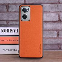 Textile Leather Case for Oneplus Nord CE 2 5G CE2 soft TPU with back hard PC material protection cover Nord CE oranžinė