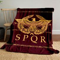 Romos Erelis SPQR Antklodė miegamojo Antklodė svetainei Sofai pietų pertraukai Minkštas jaukus pledas draugo festivaliui Dovana 80cm x 120cm