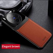 EUCAGR prabangus akrilinis odinis dėklas VIVO X300 Pro X300Pro kamerai apsaugoti telefono galinis dangtelis VIVO X300 rėmui Coque VIVO X300 ruda