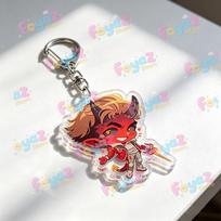Deadlock Keychains Cartoon Chibi Rem Graves Silver Venator Celeste Apollo Keyrings Jewelry Manga Game Fans Gifts