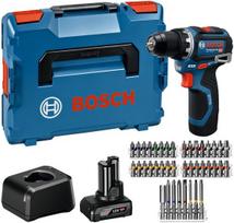 Bosch Powertools Akku-Bohrschrauber GSR 12V-32 Professional, 12Volt (blau/Black, Li-Ionen Akku 2,0Ah + 4,0Ah, 40-teiliges Zubehr-Set, L-BOXX) | 06019N7005 | 4053423342895
