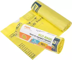 Rūšiavimo atliekų maišai, 35 l, 15 vnt., plastikui, 21 x 5 x 5, 00775, Simple Solution