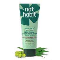 Nat Habit Neem Cream Face Wash For Oily Skin Deep Cleansing Refreshing Daily Skincare For Radiant Glowing Facial Complexion
