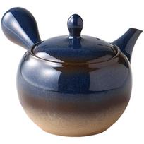 Tokoname Unglazed Blue Made in Japan Ale-net Teapot, ware, Ceramic, Glaze, 350ml, W15×D15×H9cm,