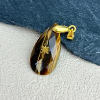 Fashion 18K Gold Plated Waterdrop Shape Faceted Quartz Natural Gemstones Set in Zircon Pendant Necklace for Wedding Party Gift Pendant