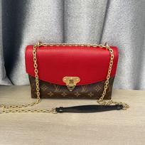 [Pre-Owned] Saint Placide Versatile Commuter Gold Buckle Sliding Chain Classic Monogram Coated Canvas Colorful Leather Handheld Cr - Very Good #KJA43A ONE SIZE