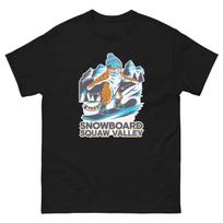 Snowboard Squaw Valley Snow Leopard USA Snowboarding Animal T-Shirt XXXXL
