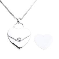 Heart Locket Pendants Envelope Locket Necklace Secret Hidden Message Pendants