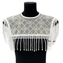 Han Costume Fringed Decorative Collar Tassels Pearls Shoulder Wrap Lace Shawl For Traditional Chinese Costume Accessory 1