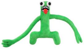 Minkštas pliušinis žaislas Rainbow friends, žaliasis ilgarankis, 30cm