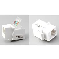 * * Wholesale 10Pcs RJ45 CAT5e Ethernet Network Keystone JackClip Module Wall Plug Connector balta