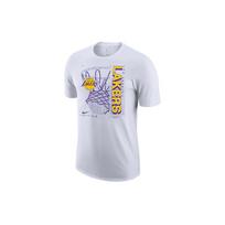 Nike NBA T Shirts Men's White Crew Neck Moderate Straight Fit CV6111-100 M