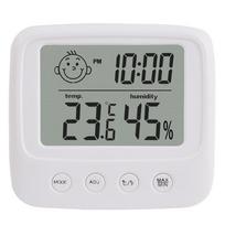 1 vnt LCD skaitmeninis temperatūros drėgmės matuoklio foninis apšvietimas namų vidaus elektroninis higrometras termometras orų stotis kūdikių kambarys No backlight